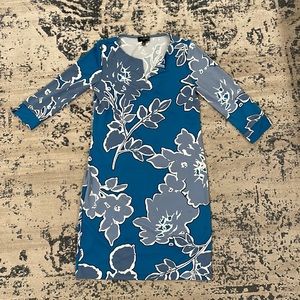 The Limited Floral Blue Pencil Dress